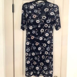 Potter’s Pot sheer navy floral dress